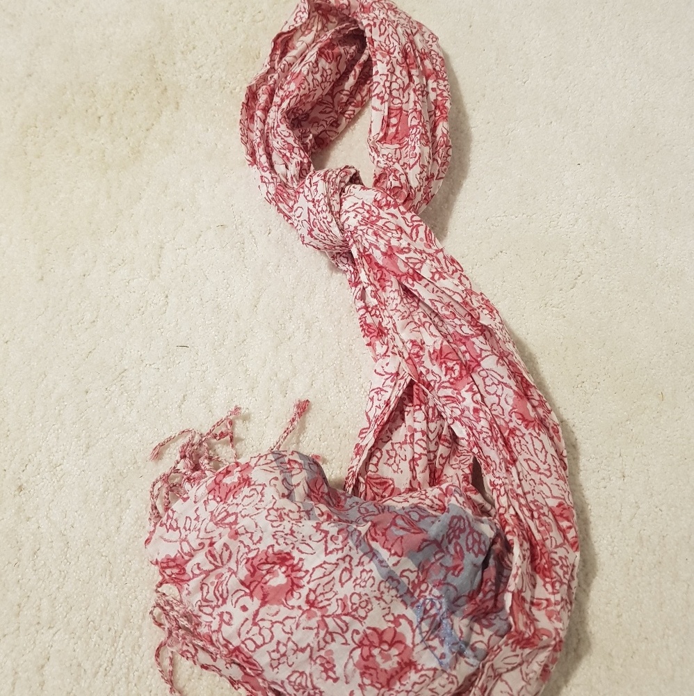 American eagle red floral scarf